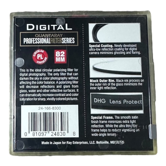 Quantaray Digital Professional Series 82mm CIRCULAR POLARIZER FILTER - Picture 2 of 2